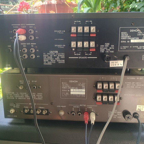 Denon TU-355 and PMA-232 vintage stereo amplifier set like new