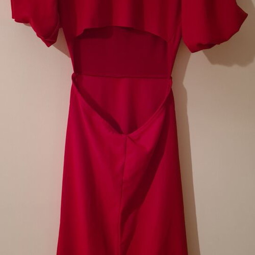 Boohoo red evening dress size L new
