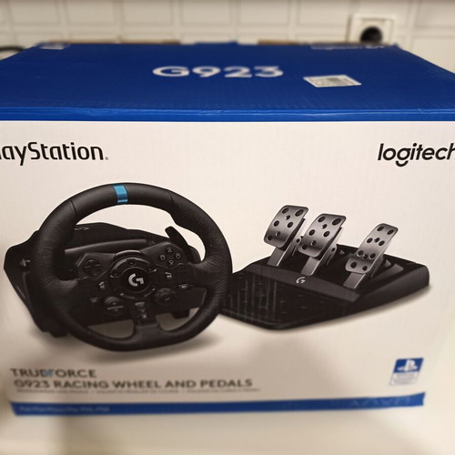 Logitech G923 TrueForce Racing Wheel and PXN A9 Foldable Stand for PS5 PS4 PC