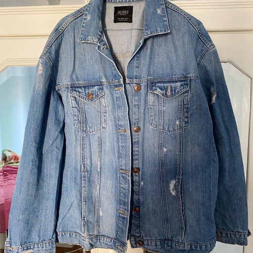 Zara denim jacket used, blue, size M