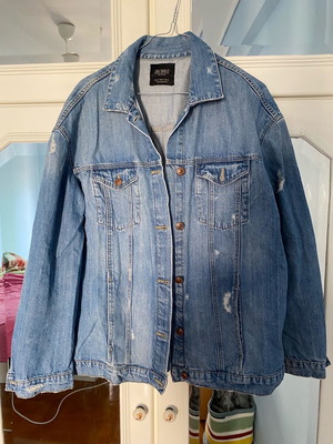 Zara denim jacket used, blue, size M