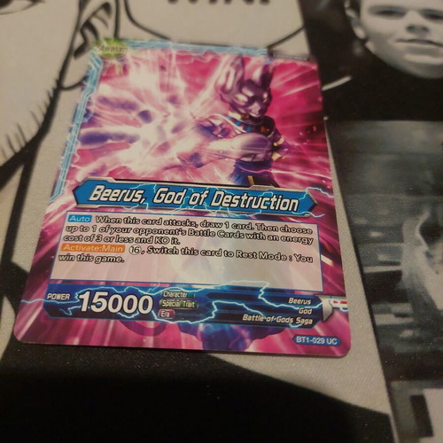 Beerus Leader Card used, BT1-029 UC, Battle of Gods Saga