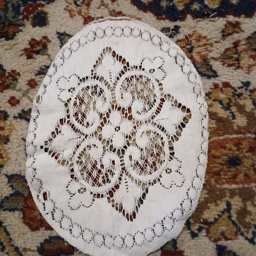Knitted handmade washcloth used