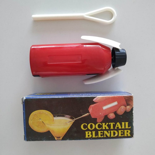 Vintage cocktail blender 1980s-1990s, new, battery-powered handheld fan
