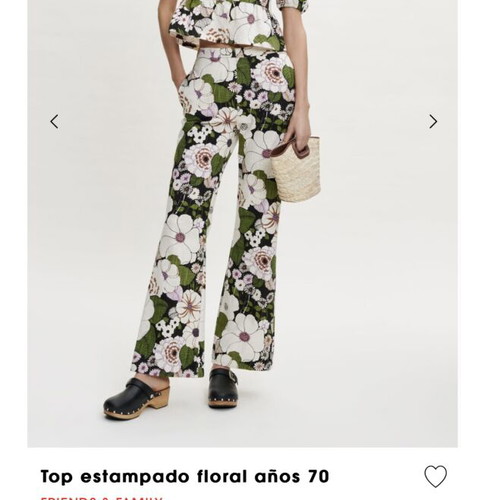 Maje top and linen skirt set like new, size M