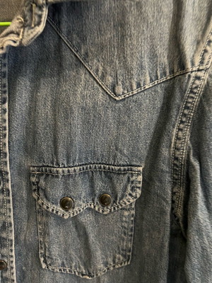 Πουκάμισο Ralph Lauren jean μεταχειρισμένο, slim line, μπλε, μέγεθος S-M