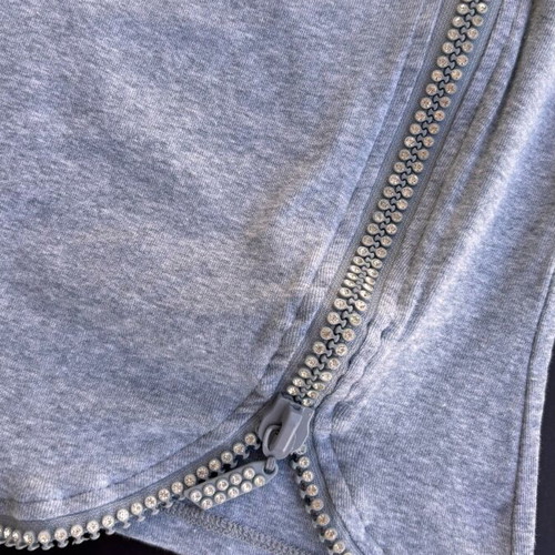Women's blouse like new, gray, size S/M with zipper