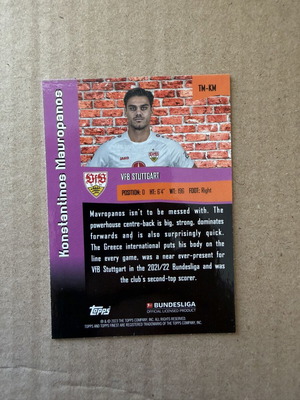 Topps Finest Konstantinos Mavropanos The Man Case hit σαν καινούργιο