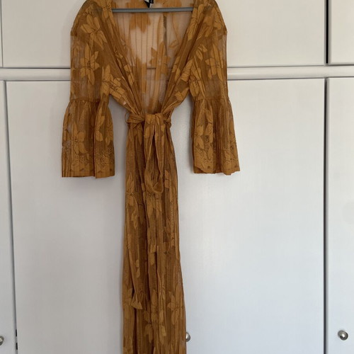 Nadia Rapti kimono long with belt, like new, orange and gold
