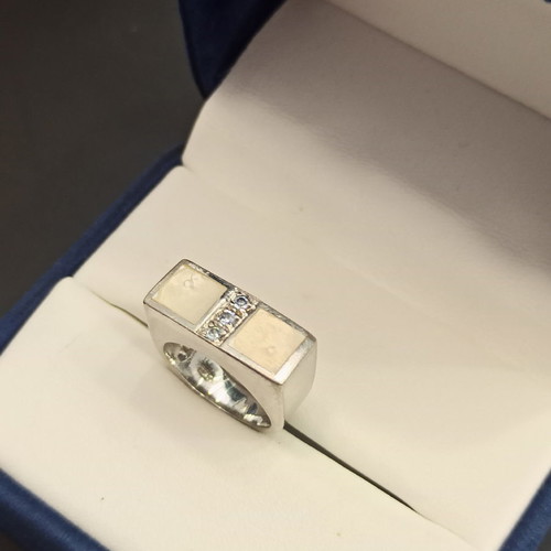 Silver 925 chevalier ring used, size 10 - 50mm circumference