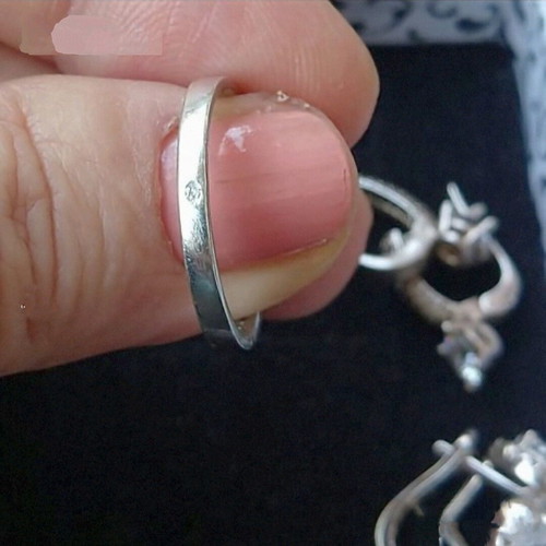 Engagement silver jewelry set Promise used with AAA zirconia
