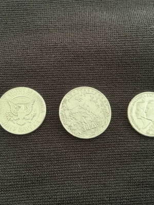 Silver coins like new, set of 3