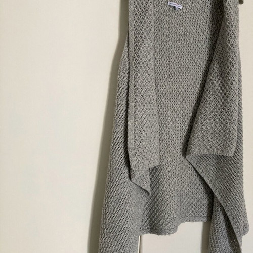 Oxford vest like new, sleeveless asymmetric, gray, one size