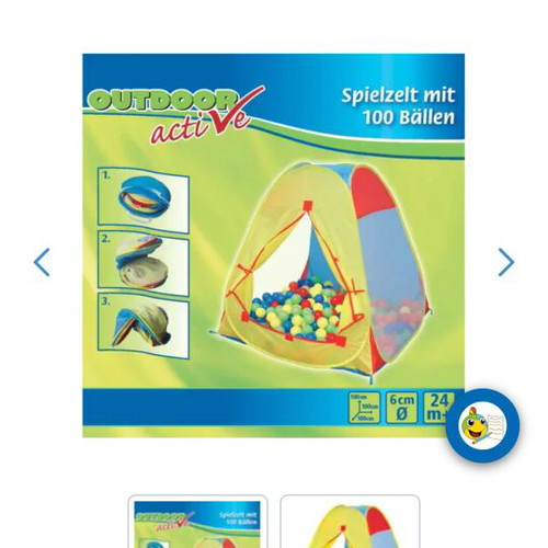 Kids Pop-Up Play Tent Outdoor Active with Case and Box new