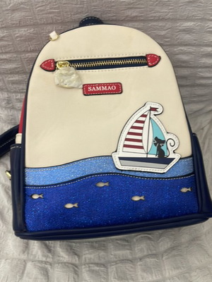 Sammao backpack, beige and red