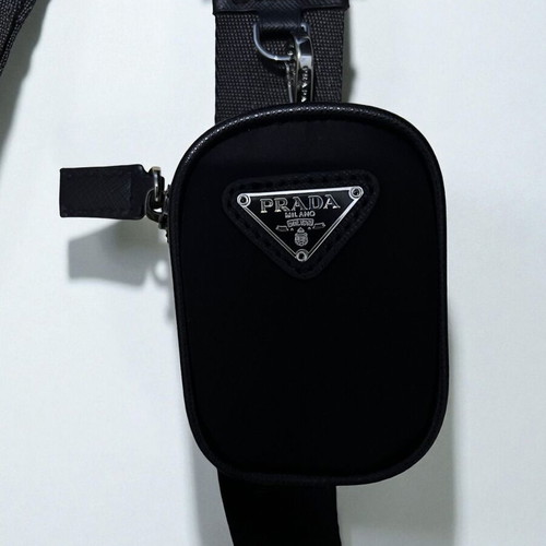 Prada Re Nylon Saffiano shoulder bag, black