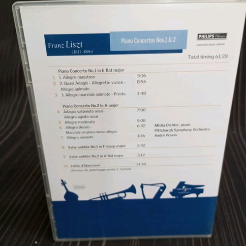 Franz Liszt Piano Concertos Nos.1 &2 CD like new, classical