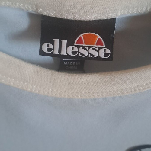 Ellesse women's t-shirt new, blue with white trim, size S