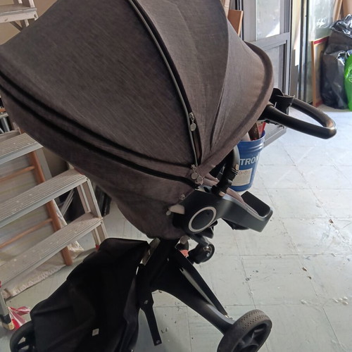 Stokke stroller like new with accessories and second child transport option