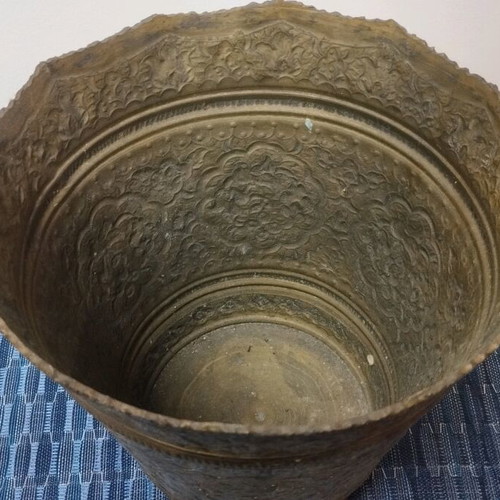 Bronze flowerpot cachepot used, decorative