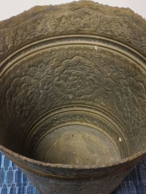 Bronze flowerpot cachepot used, decorative