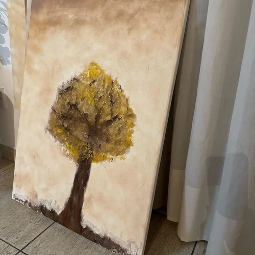 Painting used oil on canvas 50x70 cm authentic