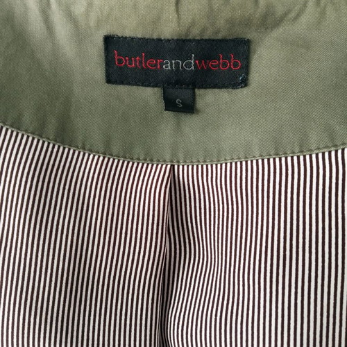 Butler and Webb men's double-breasted jacket khaki color like new