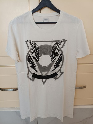 Diesel men's t-shirt used, white XL with graphic print