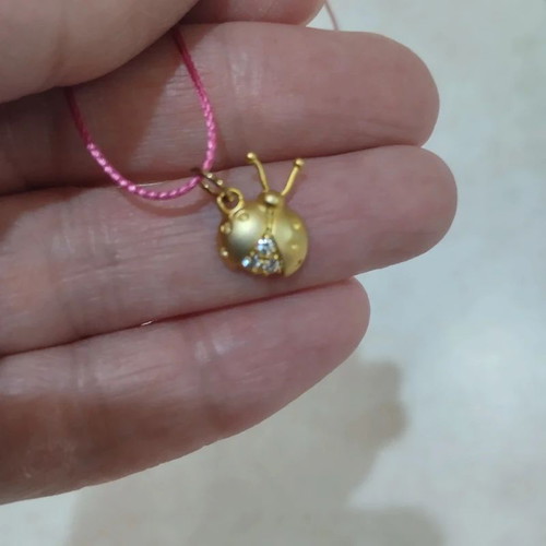 Minimalistic ladybug charm necklace elegant good luck new