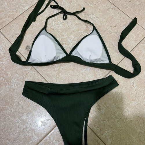 De Coro dark green high-waisted bikini, small
