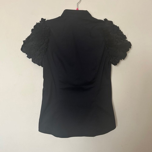 Coast shirt medium black like new with short sleeve and Mao collar