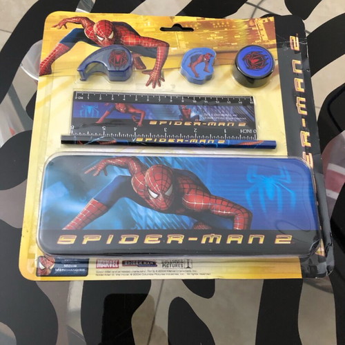 Spider-Man 2 Movie Large School Set Tin Case new Marvel Comics
