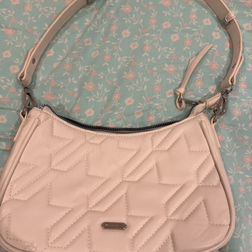 David Jones Shoulder Bag like new, white beige with long handle