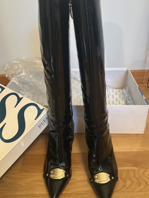 Guess leather boots black size 37 new
