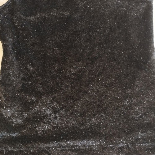 Danoff blouse one size black with silver thread, like new