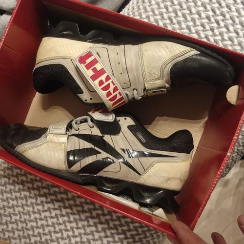 Reebok CrossFit Lifter Plus shoes like new, black and white, size 44.5