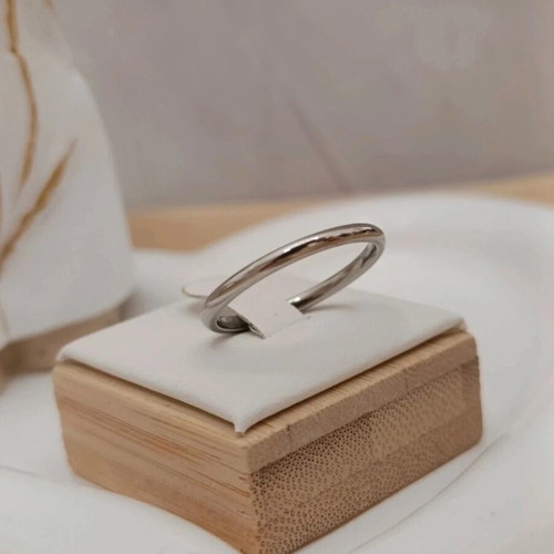 Steel ring new made of stainless steel silver color