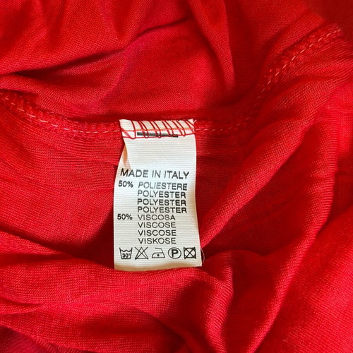 Long red backless dress like new, one size
