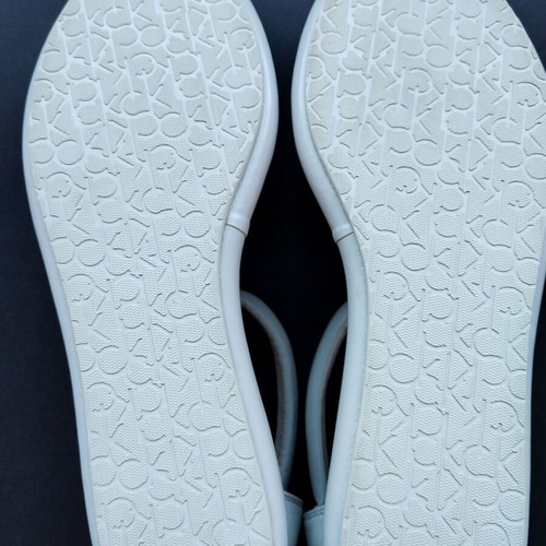 Calvin Klein flat sandals milky gray size 39 like new