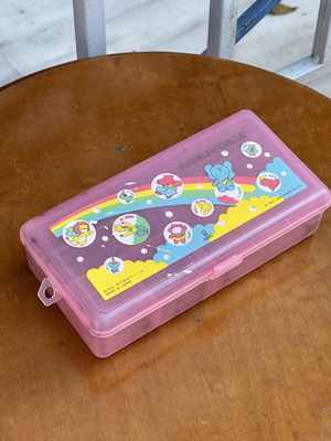 Sanrio Rainbow Circus vintage pencil case, made in Japan 1983–1984