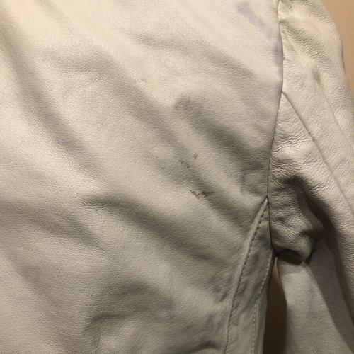 Biston leather jacket white used, needs repainting, size M