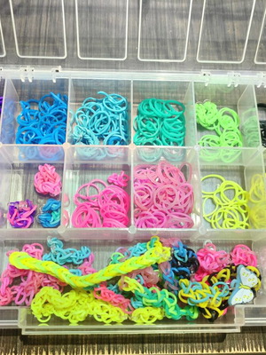Plexi Flexi collection like new with rubber bands, accessories and bracelets
