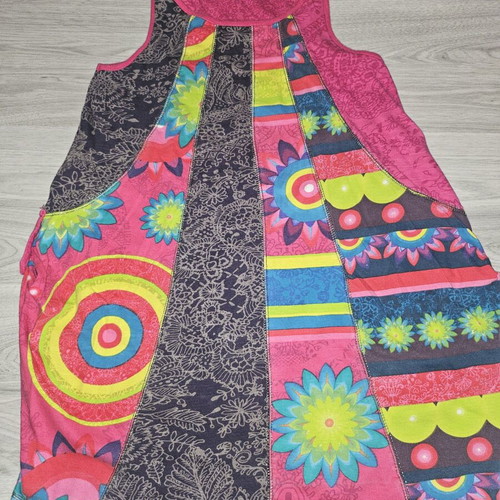 Desigual dress for girl like new with gathers and side buttons