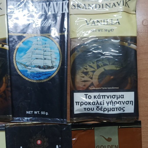 Pipe tobacco packaging used, pack of 8 pieces