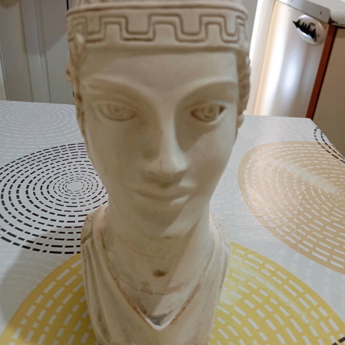 Gypsum bust of Charioteer of Delphi used, decorative
