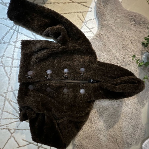 ZARA Brown Faux Fur Teddy Coat Size M Like New