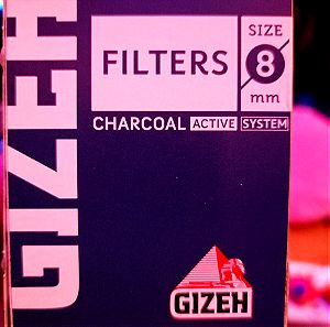 Gizeh φιλτρακια charcoal 8mm