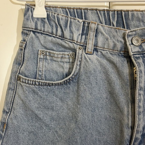 Pull & Bear blue mom fit denim shorts
