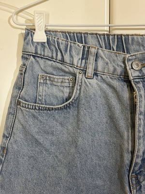 Pull & Bear blue mom fit denim shorts