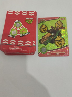 Angry Birds Rock Paper Scissor game with foil card, like new